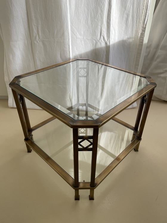 Image 1 of Table d'appoint vintage Belgo Chrom - Sélection Dewulf (années 70-80), style Hollywood Regency
