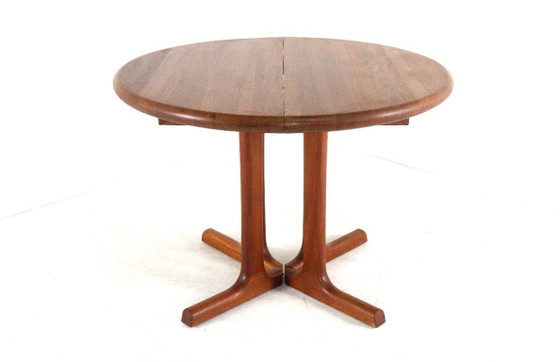 Danish Solid Teak Extendable Round Dining Table Vintage – Wood (photo 3 of 15)