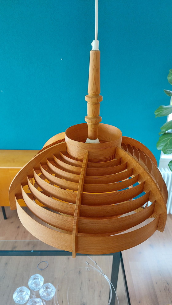 Image 1 of Vintage Lamella Pendant Lamp H.A. Jakobsson 1960's