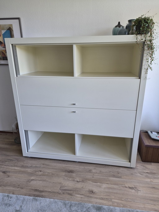 Hülsta Vintage Tv-Kast Met Schuifdeuren En Lades – tv meubelen, Metal, Wood