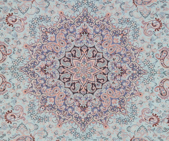 Image 1 of Oriental Handmade Tablecloth, Very Finely Crafted from Silk Threads, 100 x 100 cm