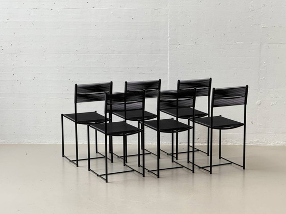Image 1 of Set di 6 sedie Spaghetti di G. Belotti per Alias, Italia, anni '80