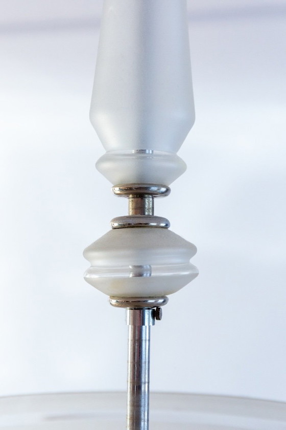 Image 1 of Art Deco pendant lamp glass and metal