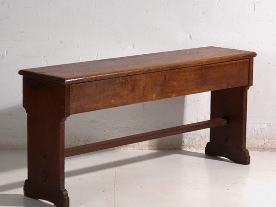 Antique organ bench with drawer in oak wood – Central Europe, circa 1920 – Benches, Iron (photo 2 of 40)