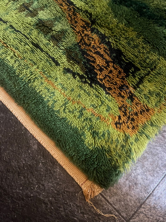 Image 1 of 1 x Desso Psychedelic Großtapete aus den 1970er Jahren (2 x 3 m) in Grün-Orange