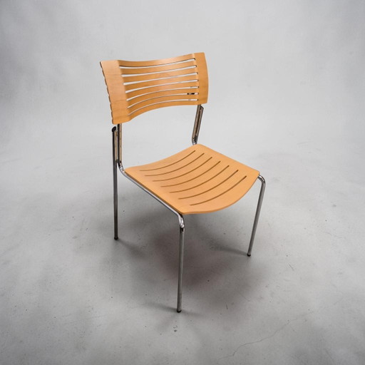 Designstoel, eetkamerstoel, Fritz Hansen Runner Kasper Salto – eetkamerstoelen, Chrome, Wood (photo 2 of 13)