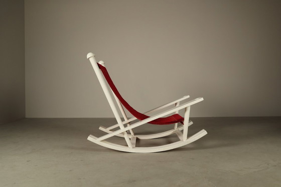 Image 1 of Gilles Sermadiras for Maison et Jardin, “Deauville” rocking chair, France