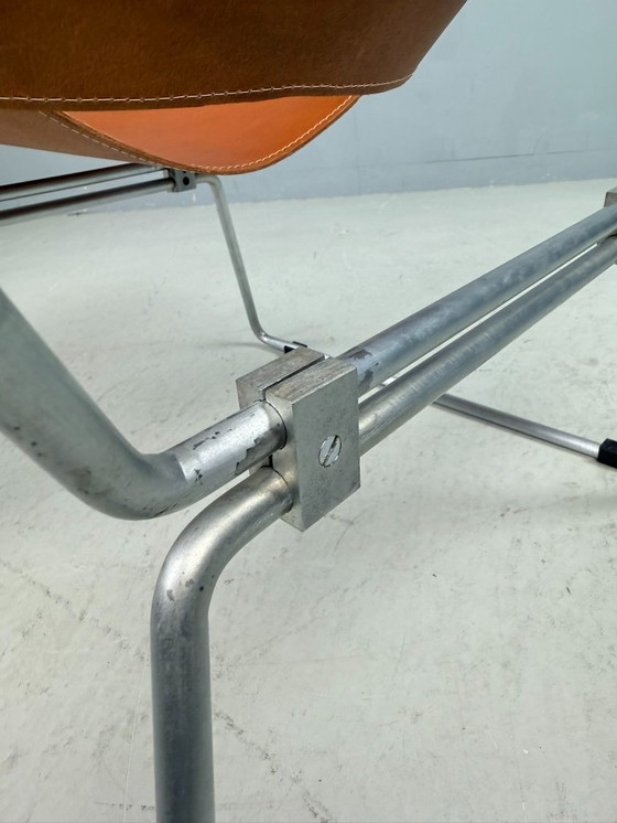 Image 1 of Poltrona in pelle cognac AP-14 di Pierre Paulin per A. Polak, 1955