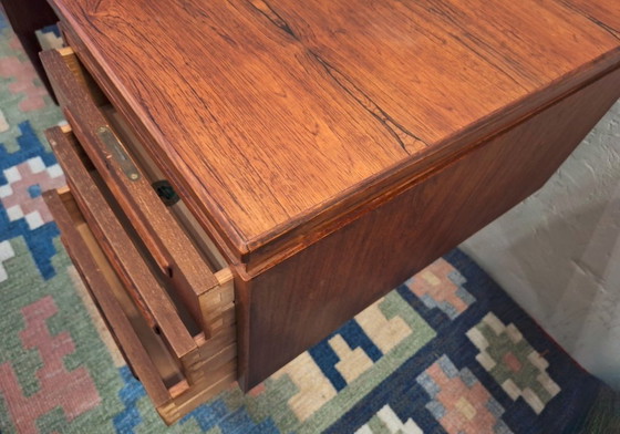 Image 1 of Rosewood Mid Century Double Sided Desk by J Svenstrup, Denmark 1960s