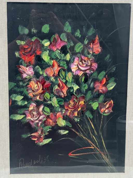 Painting (5): Flower scene - unknown painter