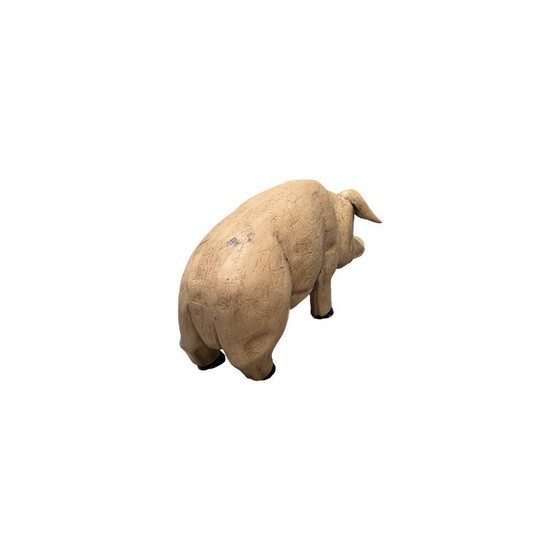 Image 1 of Cerdo de madera tallada de época, años 60/70