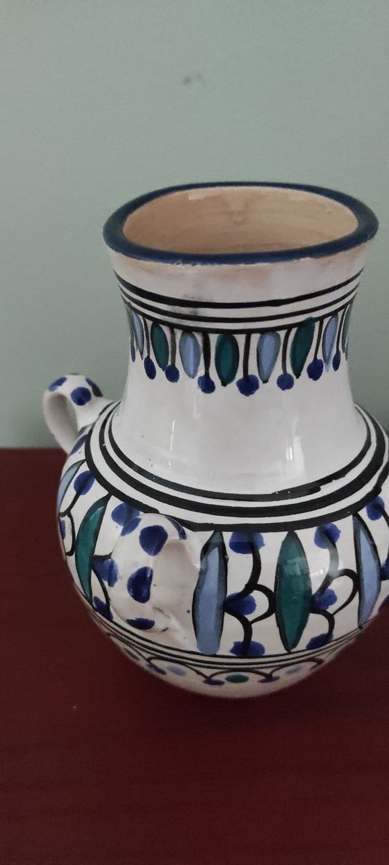 Image 1 of Set aus 2 handbemalten tunesischen Amphorenvasen – mediterrane Keramik