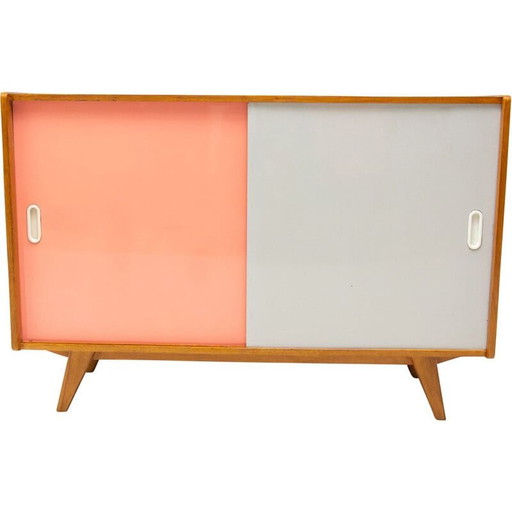 Vintage beech wood sideboard "U-452" by Jiří Jiroutek, Czech 1960
