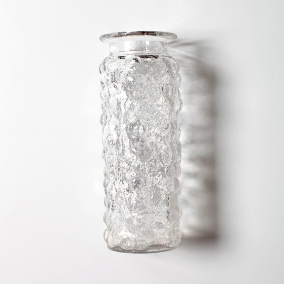 Image 1 of Vintage Stylish Pressed Glass Bubble Vase Designed by Vladislav Urban / 1967