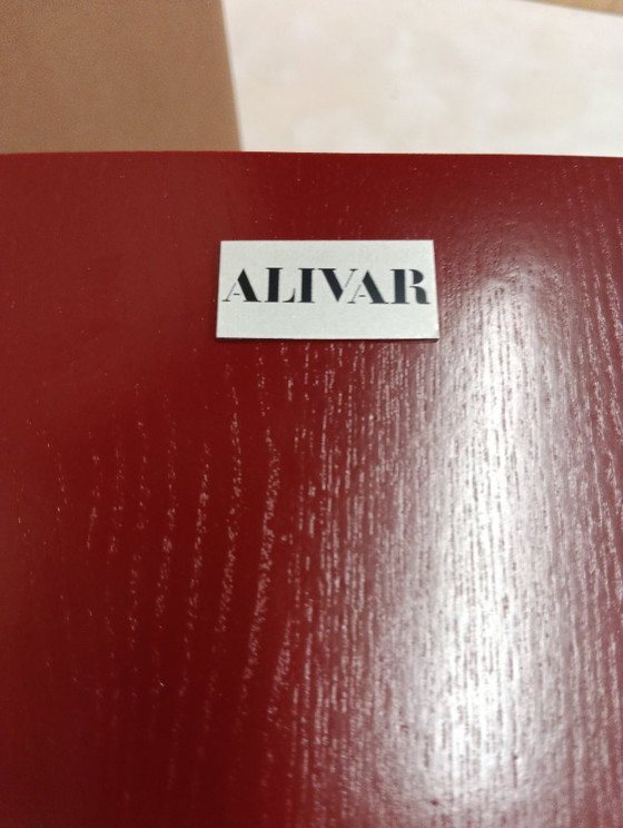 Image 1 of Sedia ALIVAR MVSEVM 514 ZIG ZAG (NUOVA, MAI USATA) Rosso Bordeaux o Nero