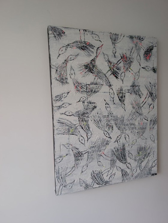 Birds in Black – Paintings & Drawings, Canvas (photo 4 of 6)