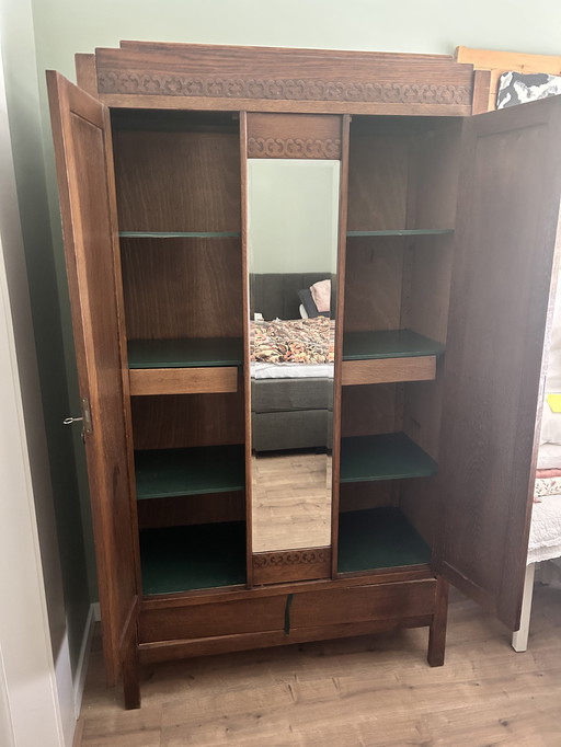 Antique Vintage Cabinet With Mirror