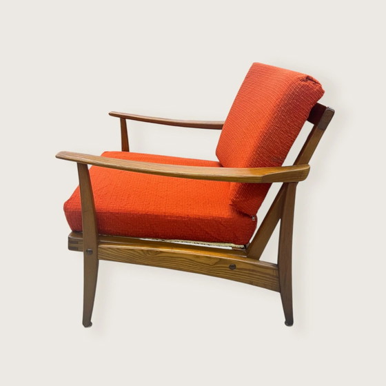Fauteuil Lounge Vintage / Chaise Cocktail – Années 1960 – Style Scandinave – Bois Massif – Housse Amovible (photo 3 of 17)