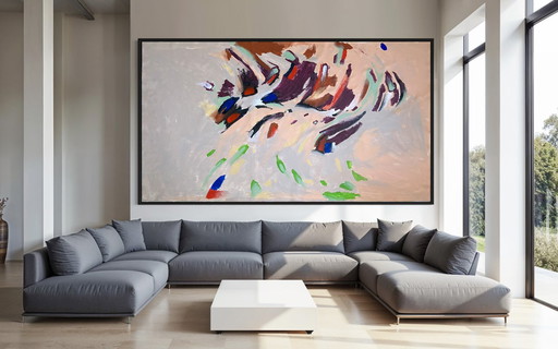 Peinture abstraite sur toile Fusion