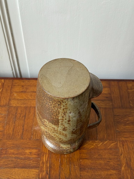Vintage speckled enameled ceramic Vase (photo 9 of 9)