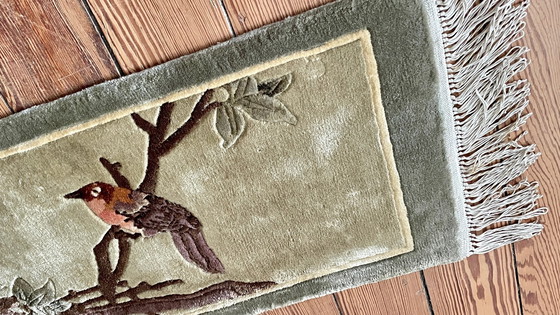 Image 1 of Vintage zijden vogelkleed - 75x28cm