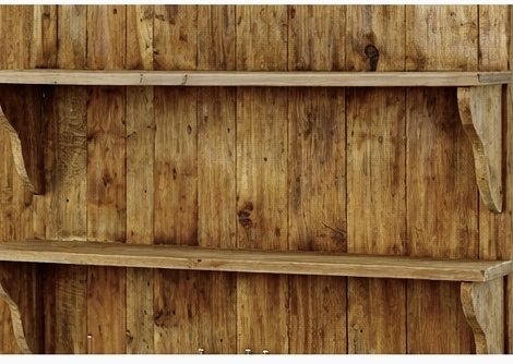 Image 1 of WALL SHELF WITH HOOKS/ PLATE HOLDER