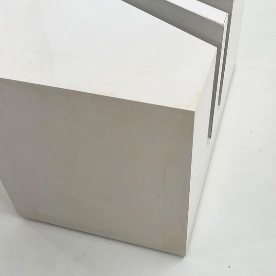 White Side Table & Rack by Marco Zanuso for Bilumen, 1970s – Plastic (photo 7 of 11)