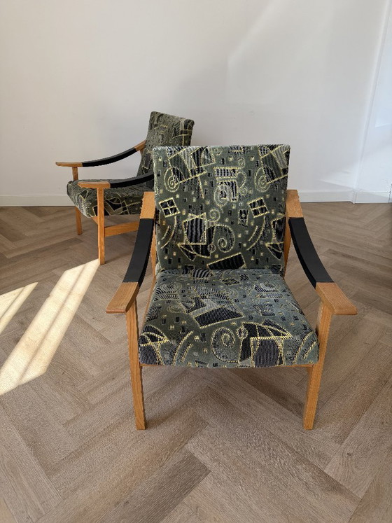 Set ungarischer Sessel aus der Mitte des Jahrhunderts – Textile, Wood (photo 2 of 6)