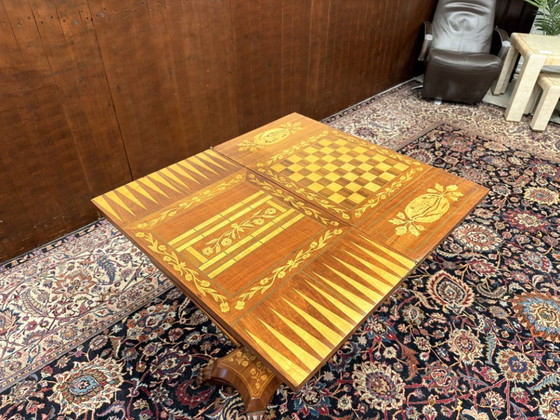 Tavolo da gioco olandese intarsiato del XIX secolo – Tavoli, Legno (photo 12 of 16)