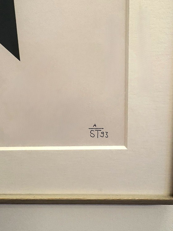 Image 1 of Anton Stankowski – Conjunto de tres pruebas artísticas de geometría abstracta - Serigrafías (1993)