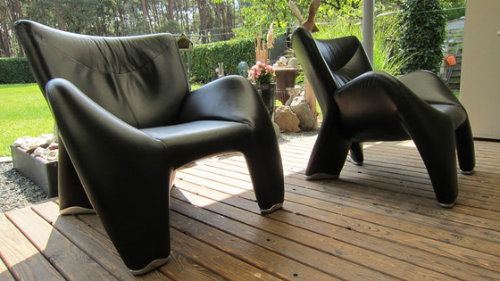 Image 1 of 2x Leolux Echnaton armchair