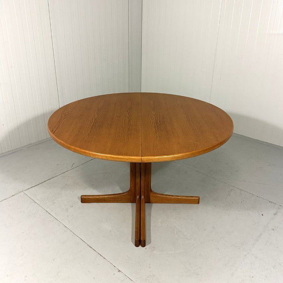 Image 1 of K.E. Ekselius large extendable oak dining table J.O. Carlsson Sweden