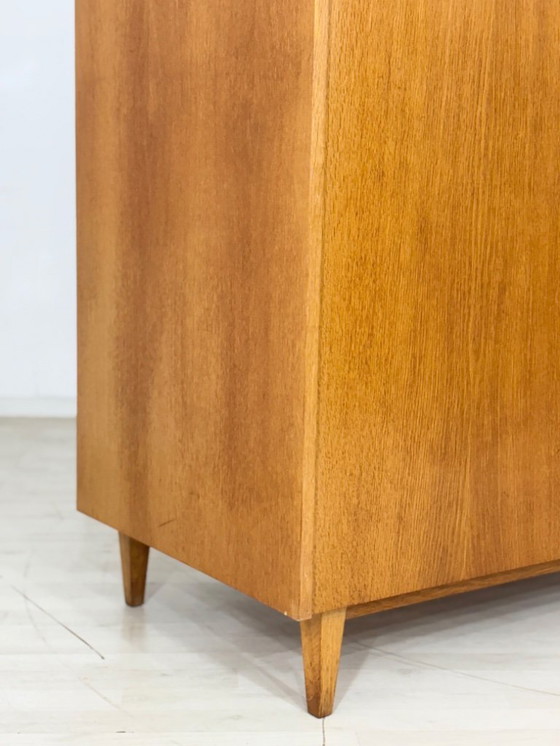 Image 1 of Magnifique armoire vintage, placard à linge, meuble en bois, style milieu du siècle