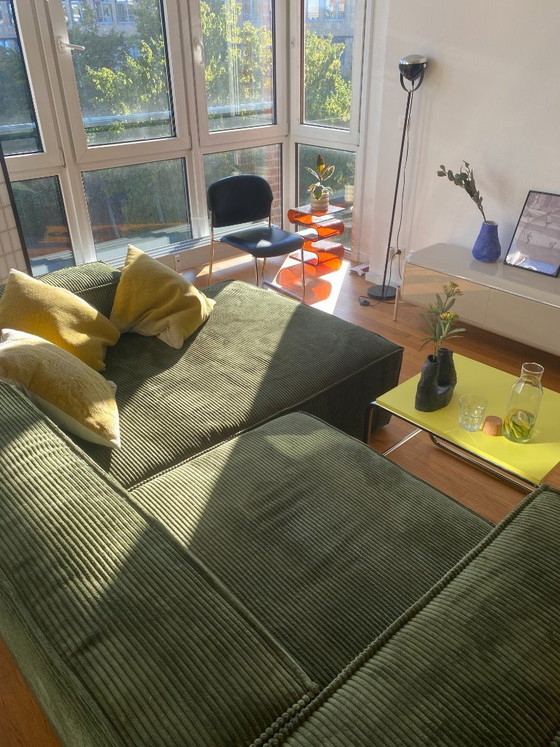 Image 1 of Sofá esquinero Kave Home Blok – Pana verde – 240 cm (Chaiselongu derecha)