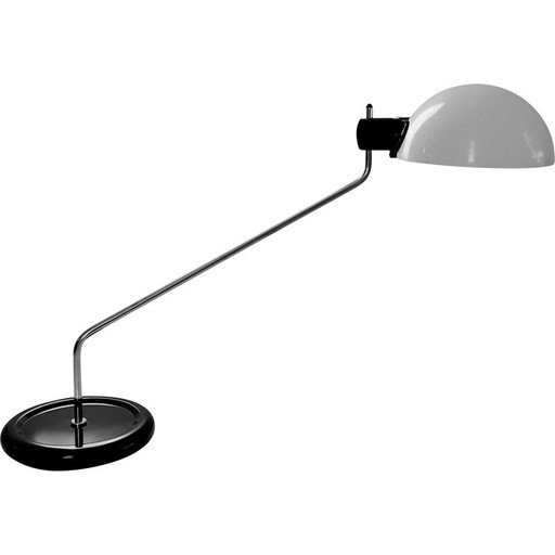Libellula" vintage tafellamp in zwart gelakt metaal van Emilio Fabio Simion voor Harvey Guzzini, Italië 1970
