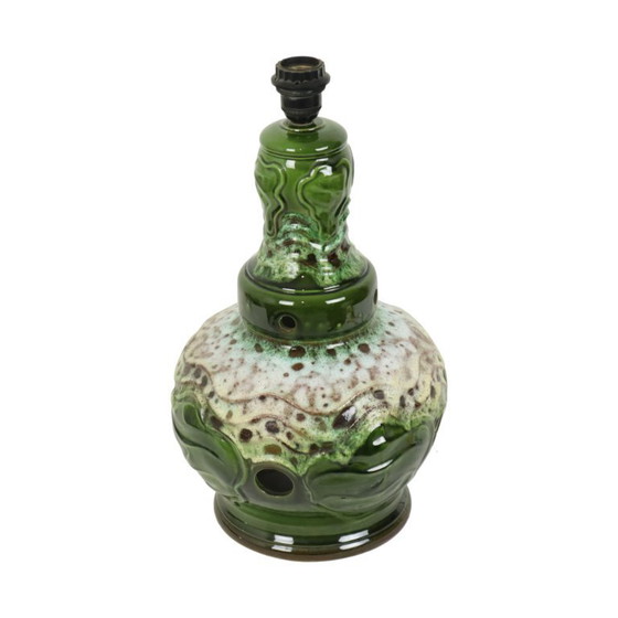 Image 1 of Green Lamp Fat Lava Ceramic 50cm