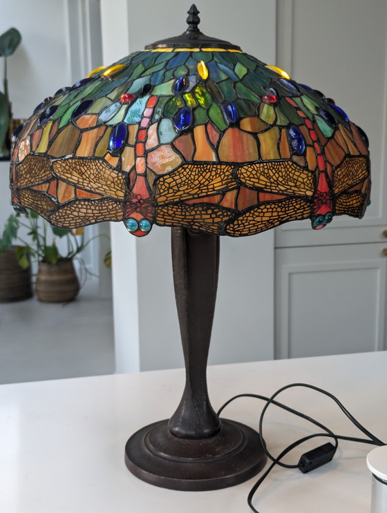 Image 1 of Libelle Tischlampe im Tiffany-Stil