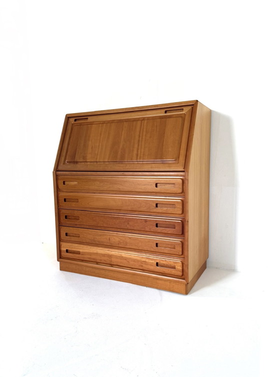 Image 1 of Vintage teak Danish secretaire, Dyrlund '80s