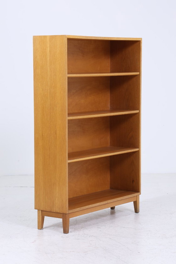 Image 1 of Libreria vintage degli anni '60 | Scaffale di metà secolo in quercia | Scaffale retrò in legno #05-49