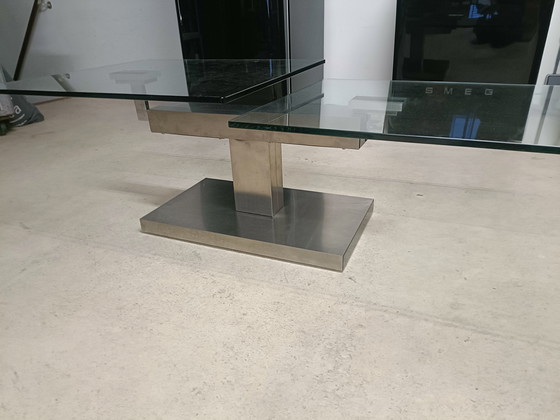 Image 1 of Ausziehbarer Couchtisch aus Glas