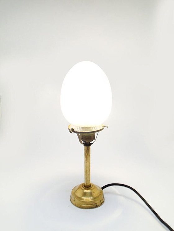 20th Century Desk Lamp, 1890s – Glass, Brass (photo 9 of 10)