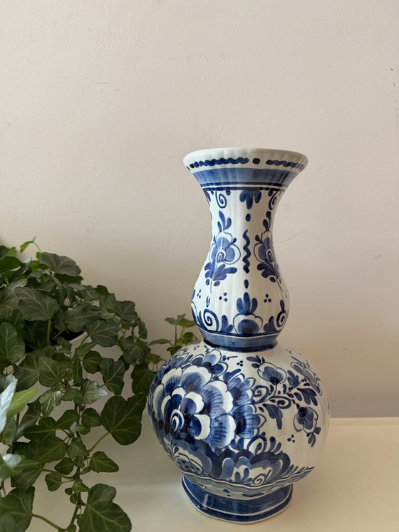 Image 1 of Vase bleu de Delft peint à la main