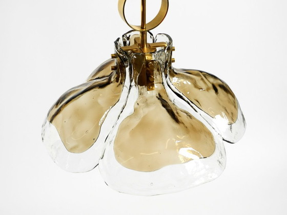 Image 1 of Beautiful, rare, original 1960s J.T. Kalmar Franken heavy Murano glass floral ceiling lamp