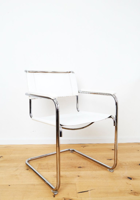 Set di 4 poltrone Modello S34 di Mart Stam per Thonet – Sedie da pranzo, Leather (photo 2 of 21)