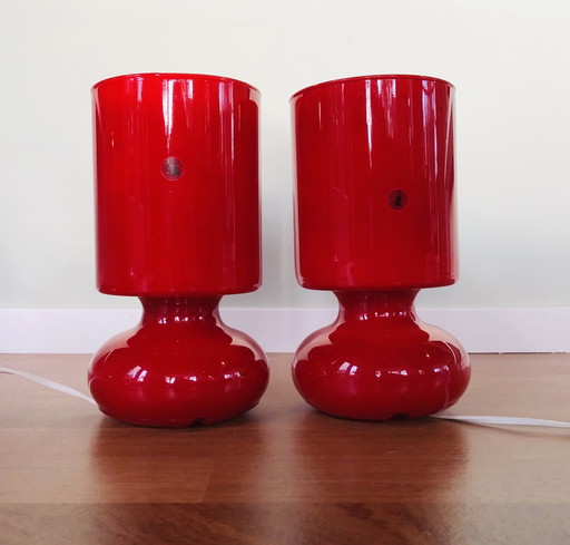  2 X Ikea Lykta Lamp Rood