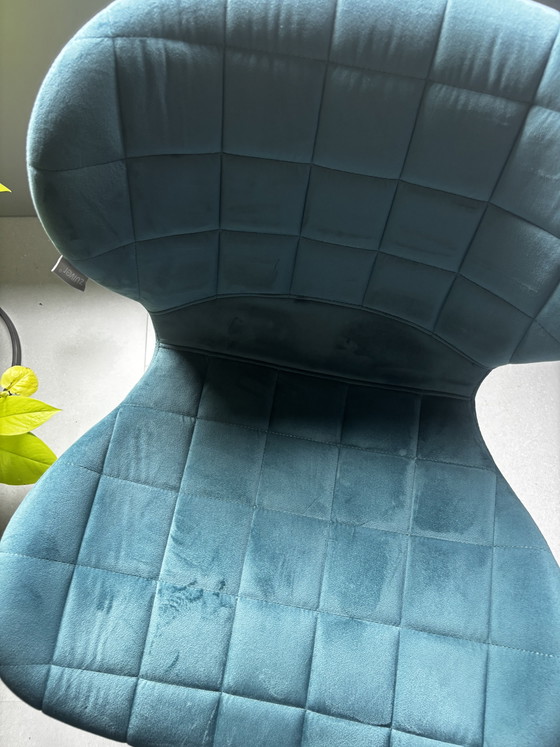 2 Pure Petrol Velvet Dining Chairs – Zuiver (photo 3 of 5)