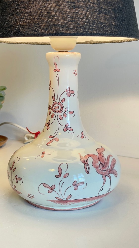 Vintage Du Matet Faience Lamp, France – MATET France, Table lamps, Canvas (photo 7 of 26)