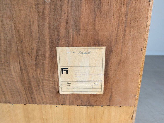 Image 1 of Original midcentury sideboard bar compartment walnut chest of drawers vintage