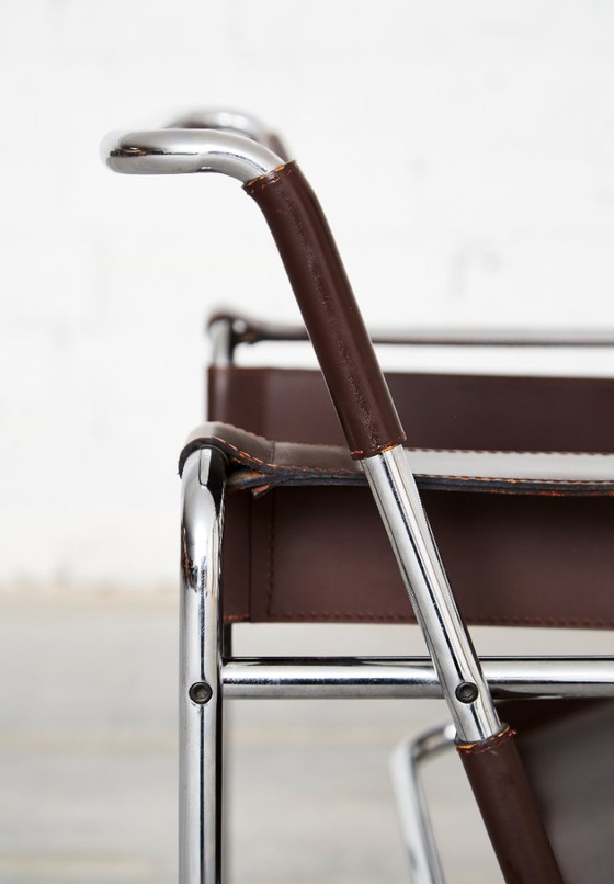 Wassily-Stuhl von Marcel Breuer für Knoll International – Sessel, Leather (photo 16 of 18)