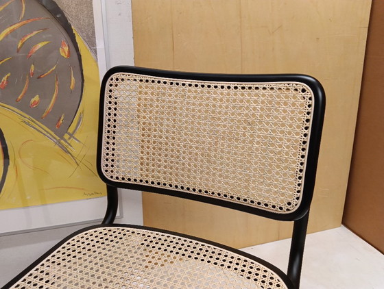 Image 1 of ALIVARMVSEVM 104. SET of 2 CESCA B32 Chairs (NEW) in Black Frame Limited Edition 